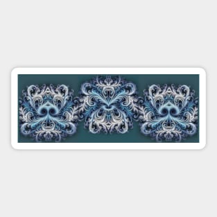 Christmas, gifts, decor, winter, aesthetic, vintage, retro, abstract, blue Sticker